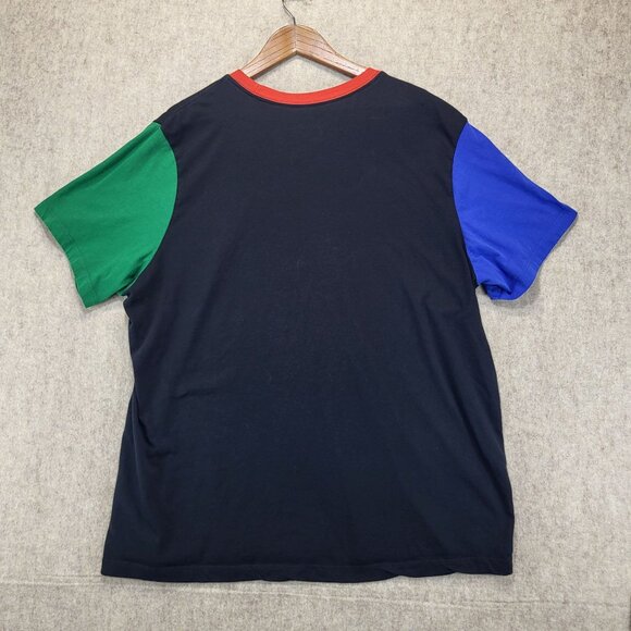 Nike Men's XXL Color Block Tee Shirt Black Blue Green‎ Red Streetwear - Picture 5 of 7
